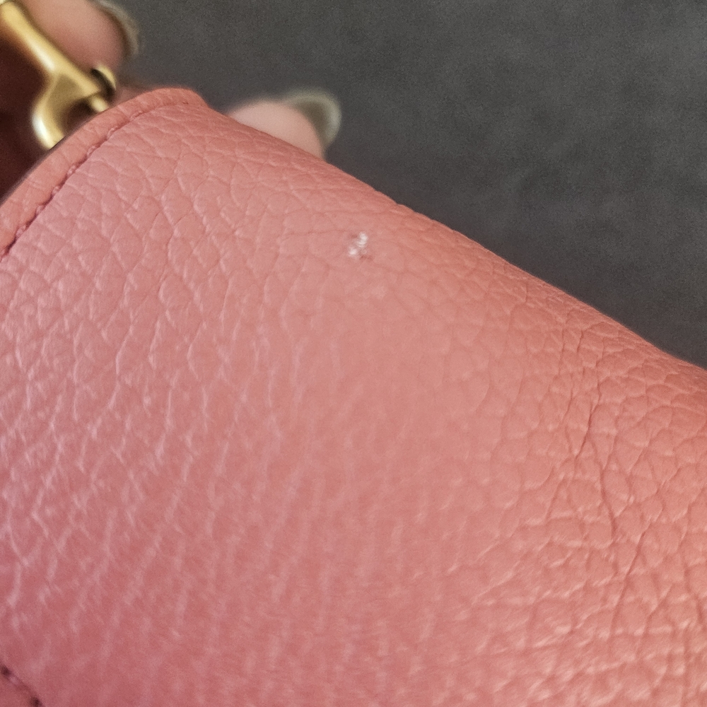 Coach Tabby Clutch Brass Rouge Taffy Pink Leather C0869 - Picture 6 of 7